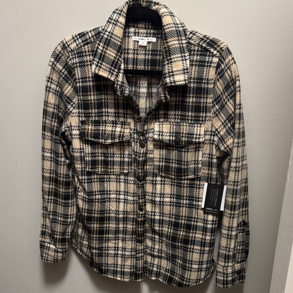 Plaid Button-Up Super Fleece